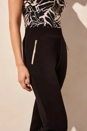 Pull On Ankle Pant w/Pockets-Black