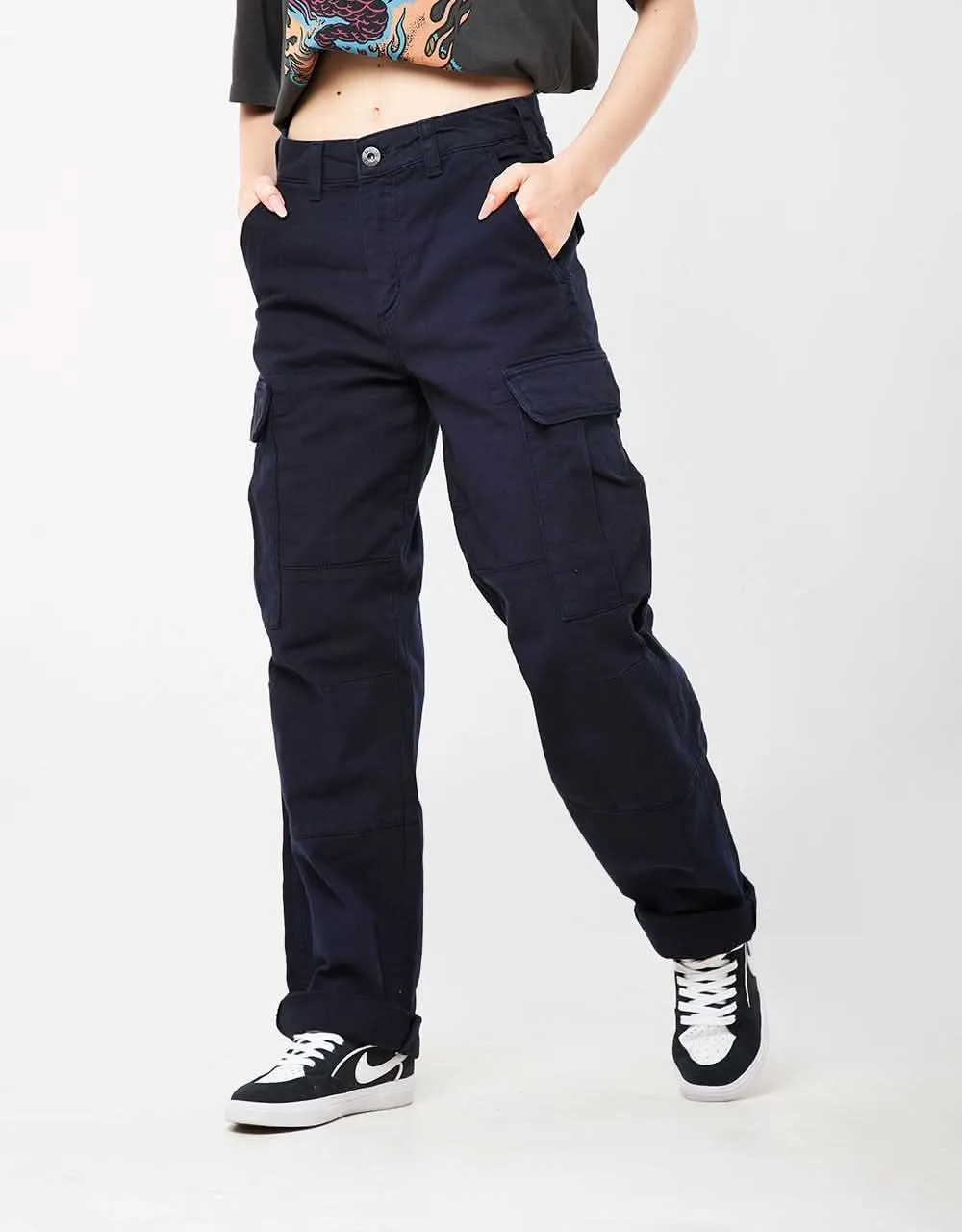 Route One Classic Cargo Pants - Navy