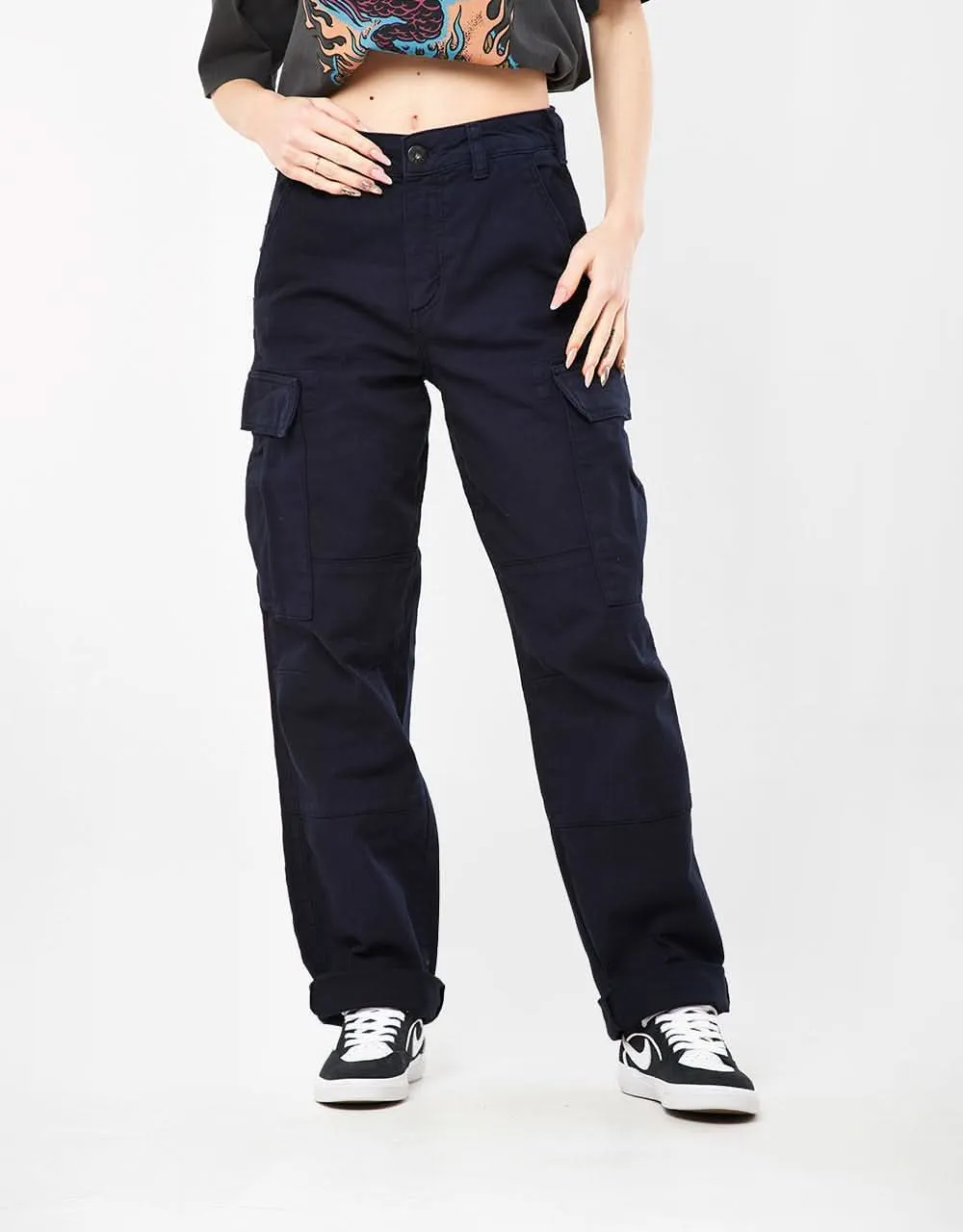 Route One Classic Cargo Pants - Navy