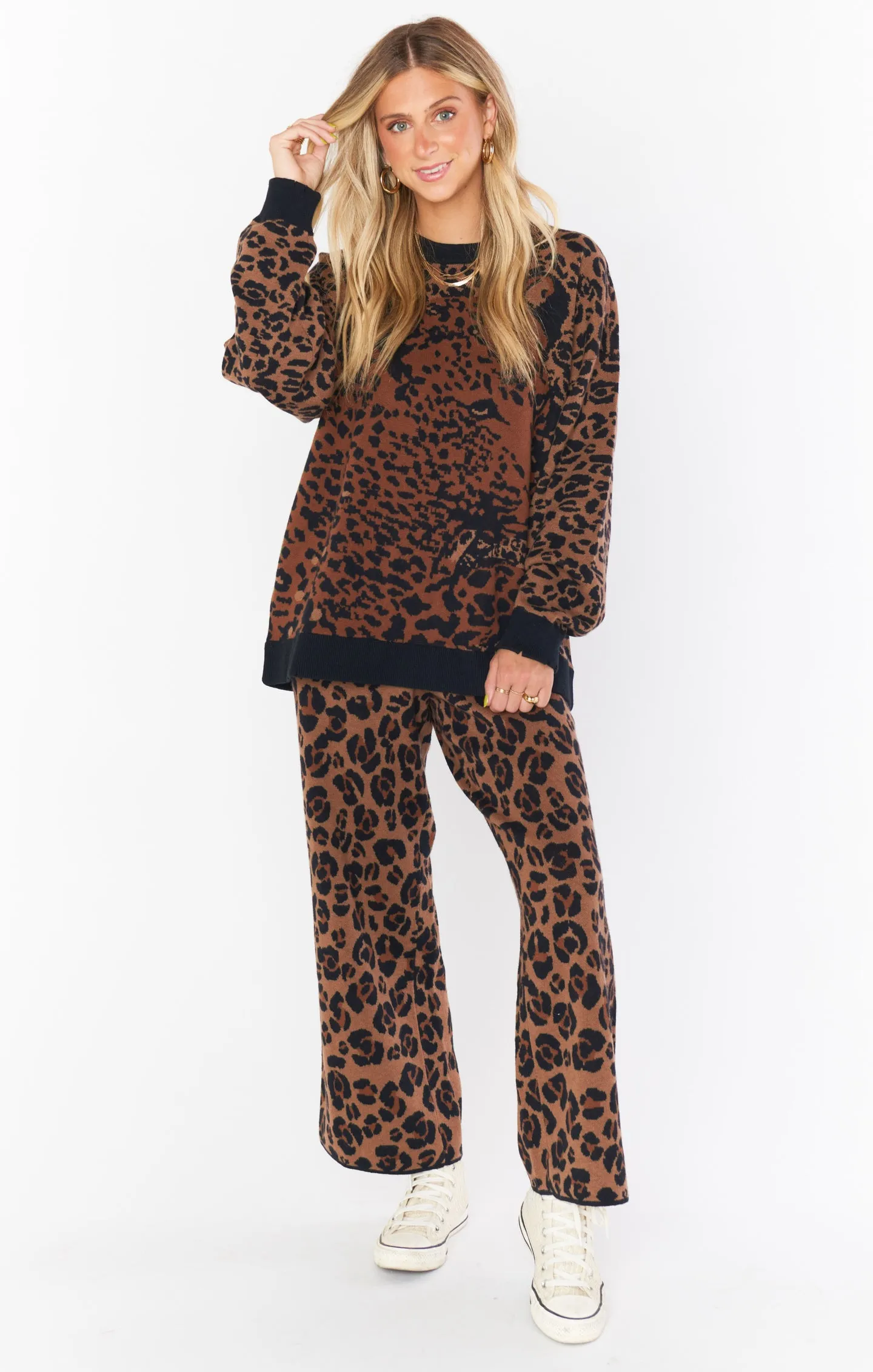 Samson Lounge Pants ~ Leopard Knit