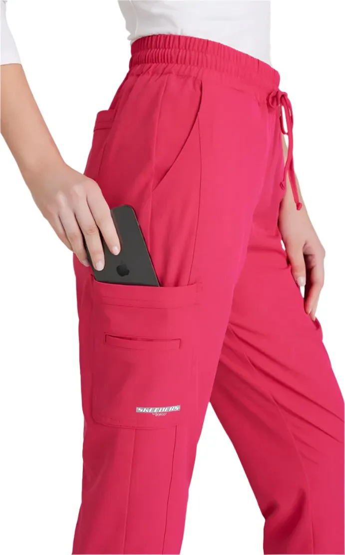 SKECHERS™ by barco Gamma 6-Pocket Mid-Rise Tapered Leg Scrub Pant-Petite