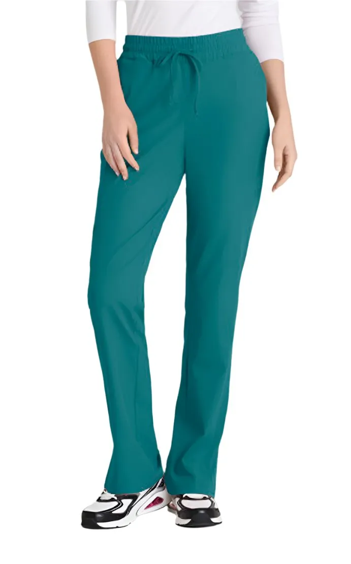 SKECHERS™ by barco Gamma 6-Pocket Mid-Rise Tapered Leg Scrub Pant-Petite