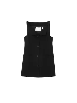 Tailored Square-Neck Top