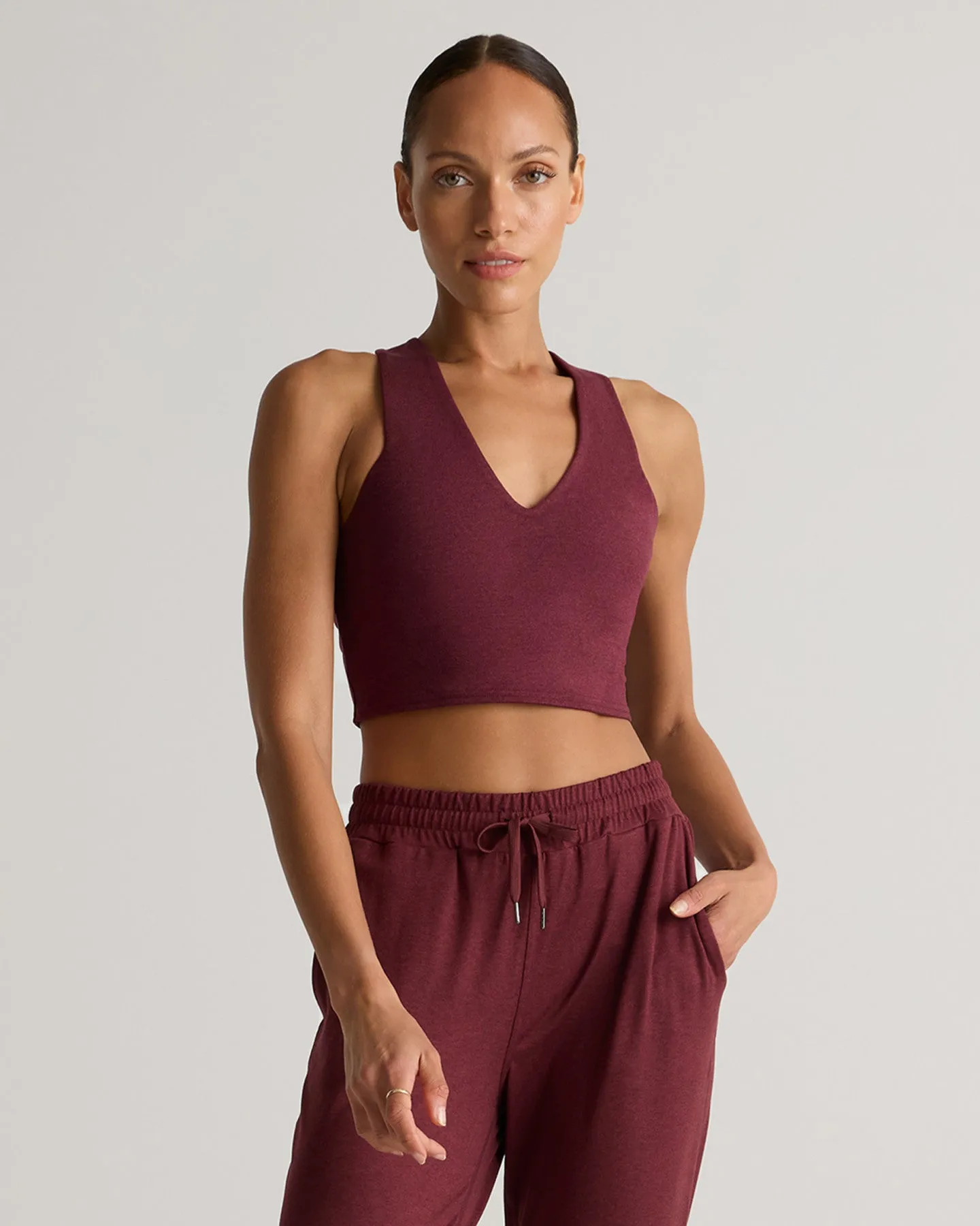 Ultra-Soft V-Neck Cropped Tank