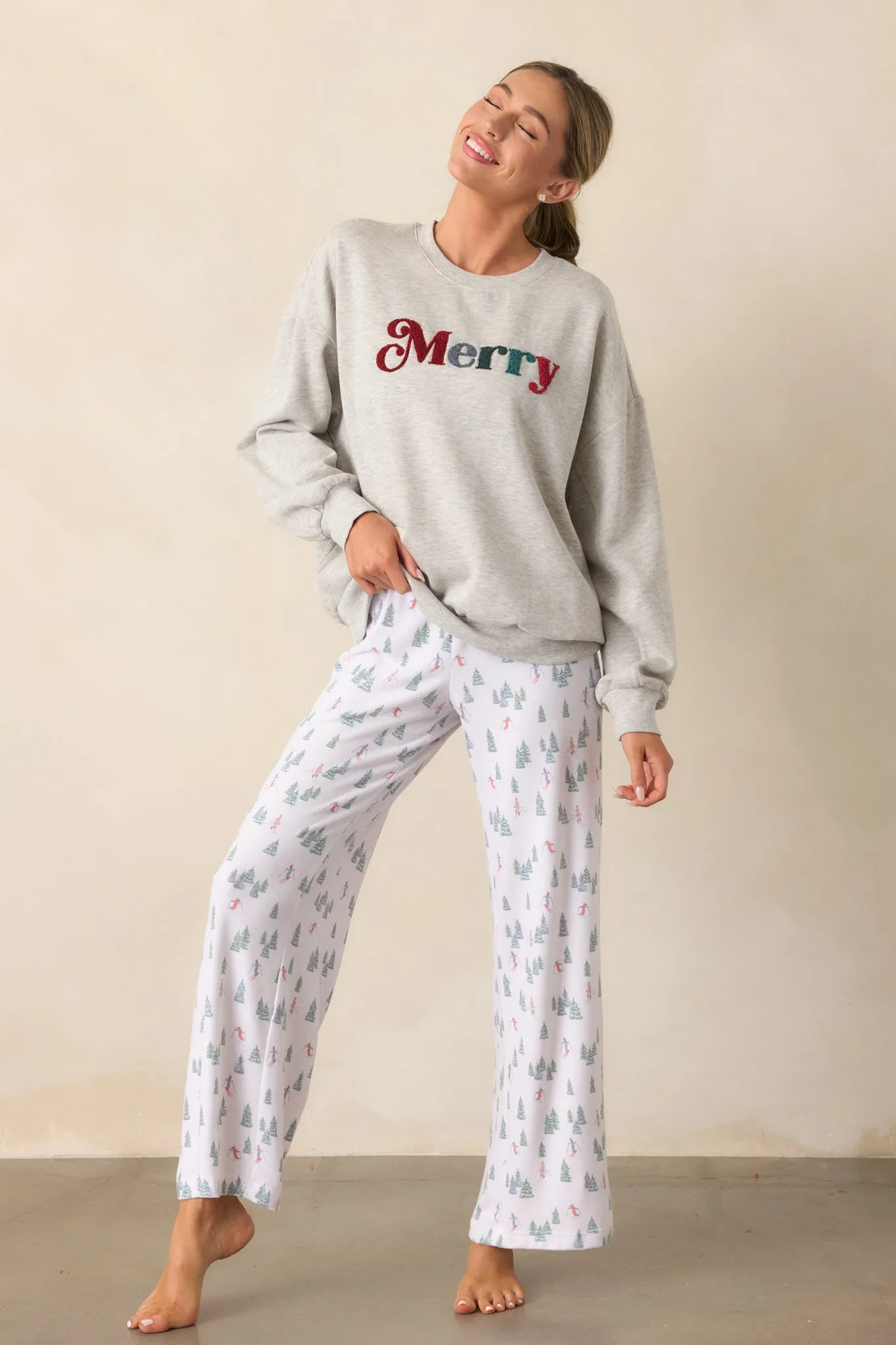 Z Supply Alpine Skier Ivory Brushed Knit Pant